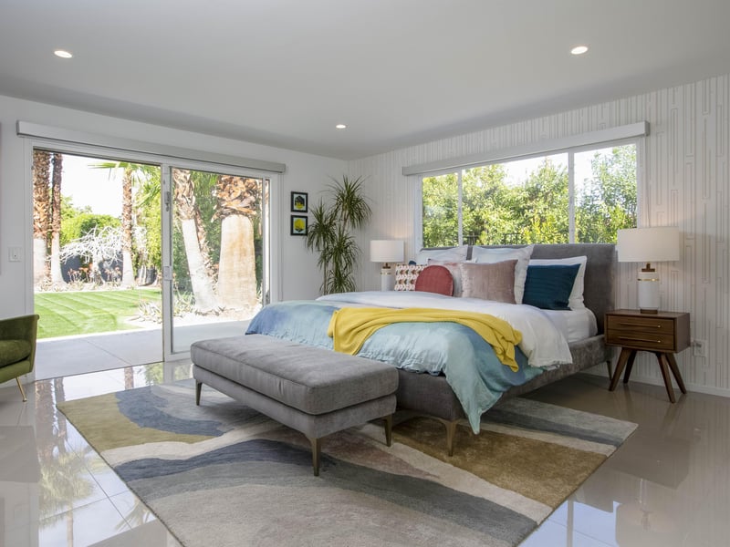 Wake up in this stylish bedroom