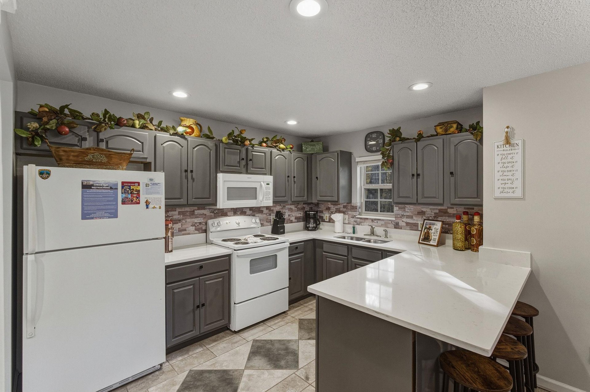 Kitchen with Bar Seating