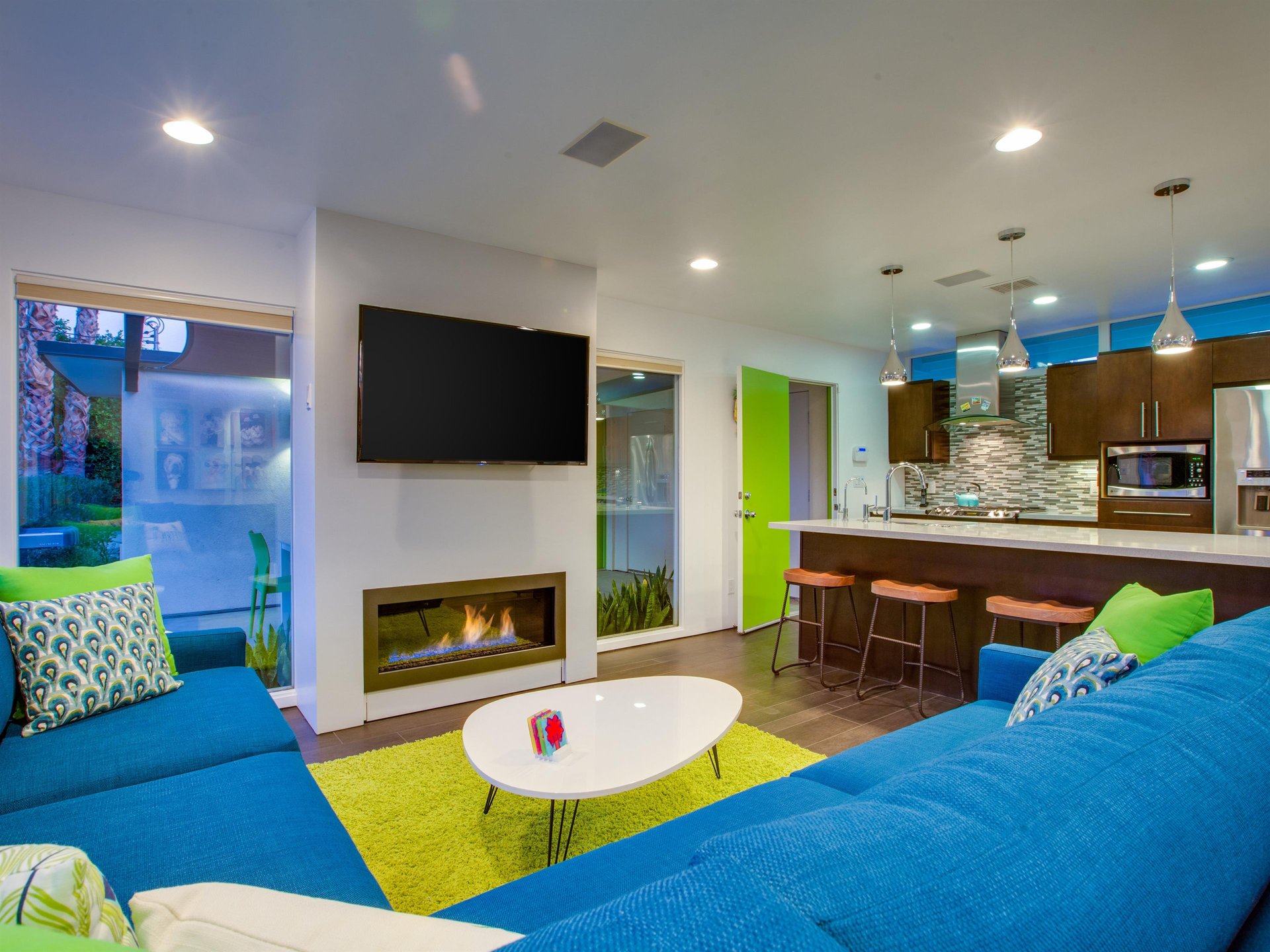 Flat screen TVs for relaxing movie nights