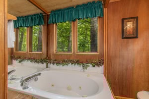 Jacuzzi tub at Heavenly Hideaway, a 2bedroom cabin rental located in Gatlinburg