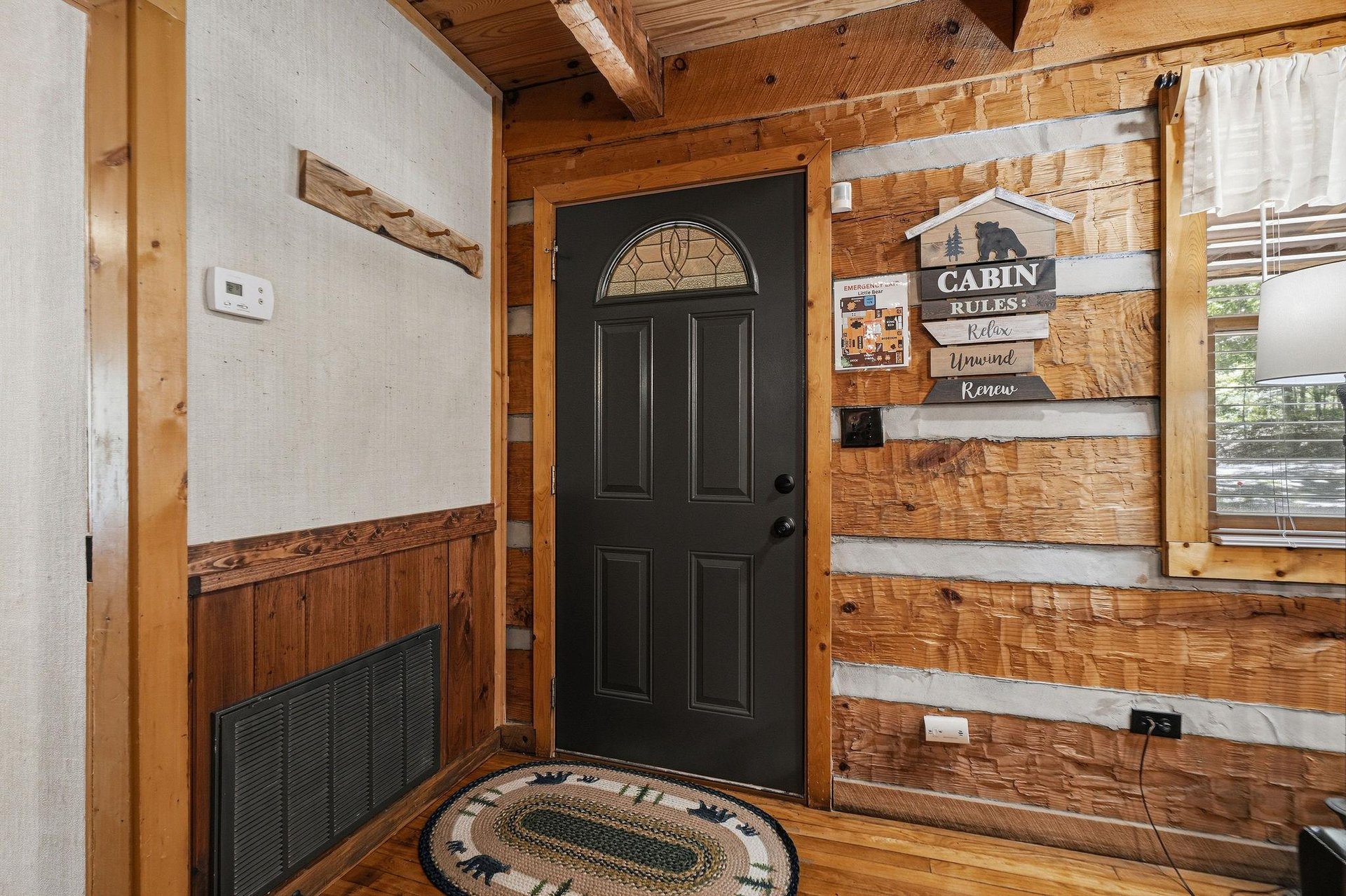 Step inside your cozy cabin retreat, where rustic wooden beams and charming décor set the tone for a relaxing mountain getaway youll remember forever.