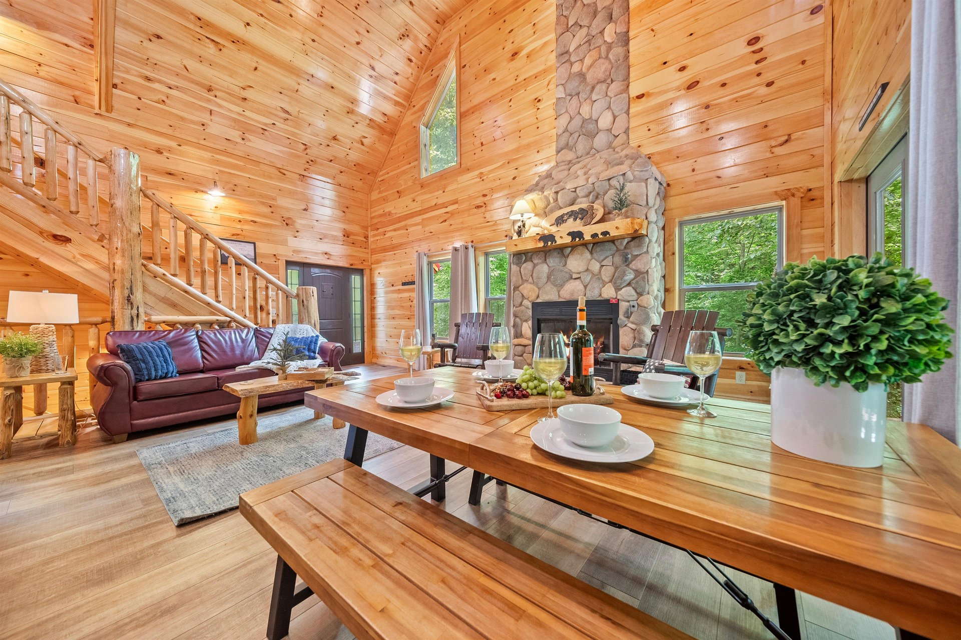 open concept living room and kitchen