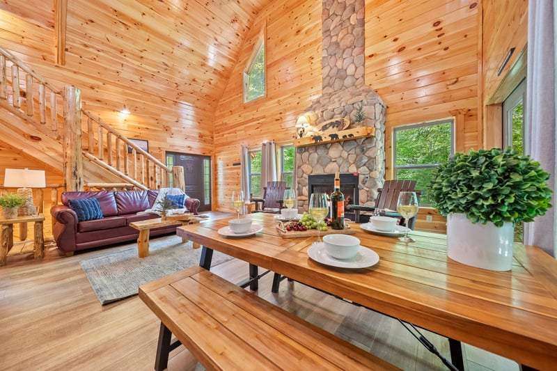 open concept living room and kitchen