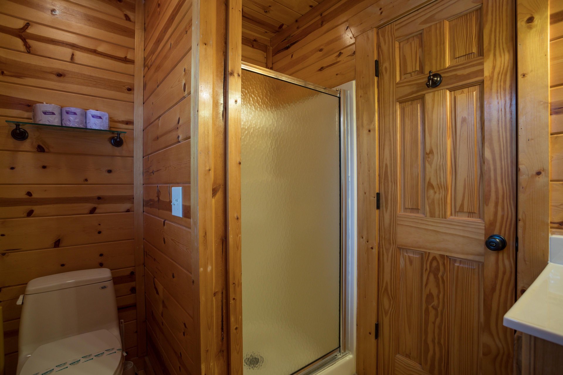 Bathroom with a shower at Majestic Views, a 3 bedroom cabin rental located in Pigeon Forge