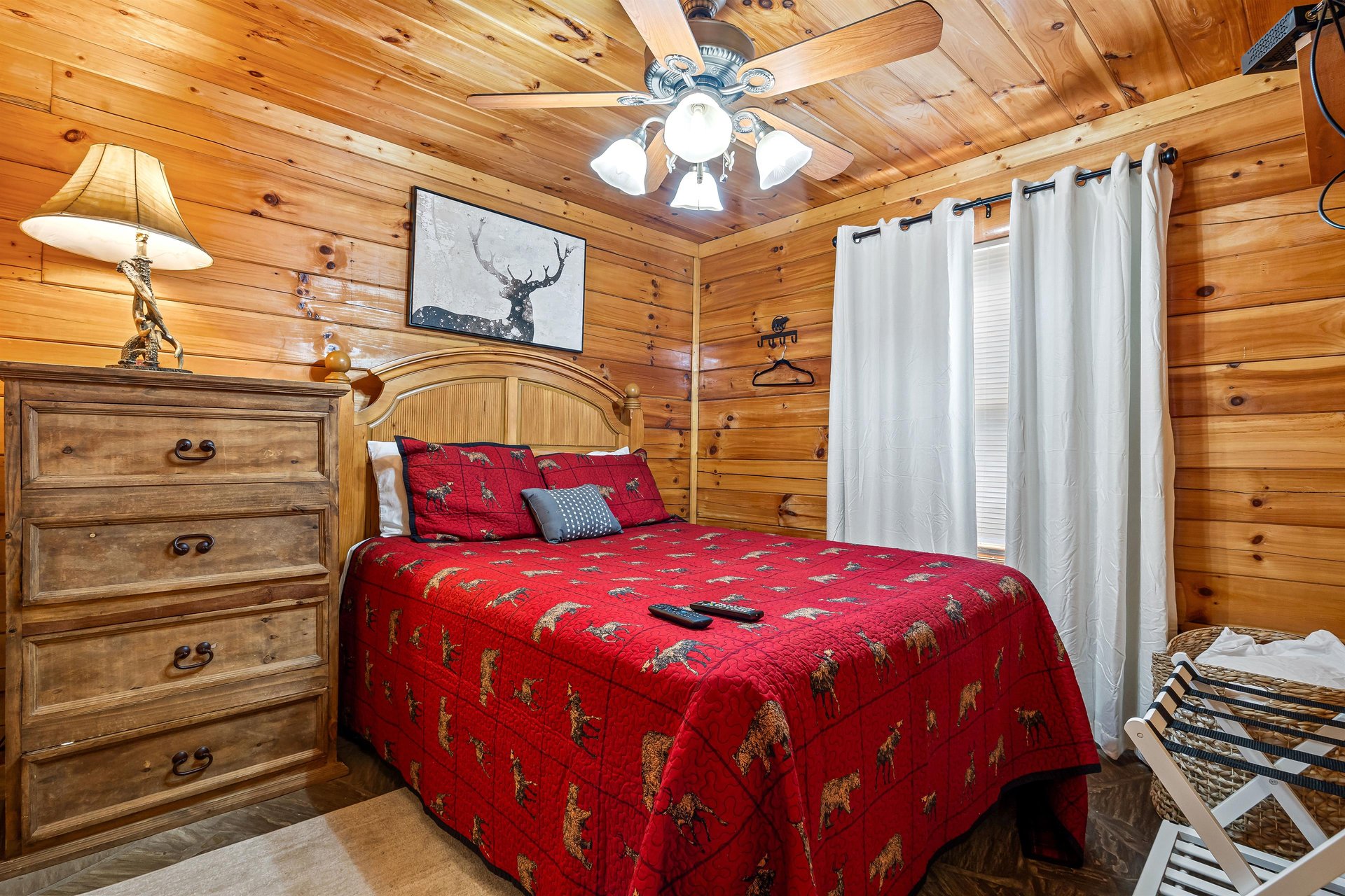 Queen bed with dresser