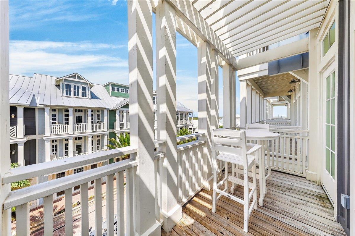 Balcony with Bistro table and chairs