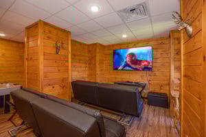 Theater room at Eagles Sunrise, a 2 bedroom cabin rental located in Pigeon Forge