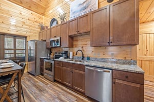 Full cabinet with breakfast bar