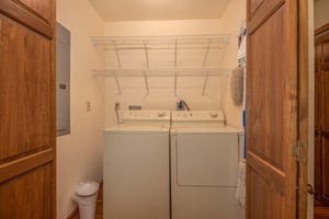 Laundry room at Lazy Bear Retreat, a 4 bedroom cabin rental located in Pigeon Forge