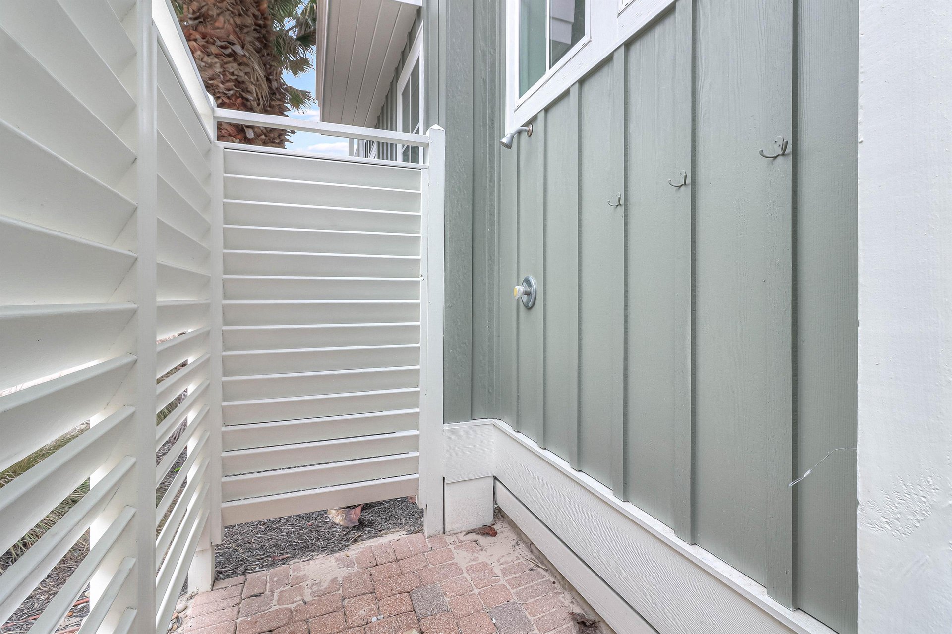 Enclosed Outdoor Shower, Beside Carport