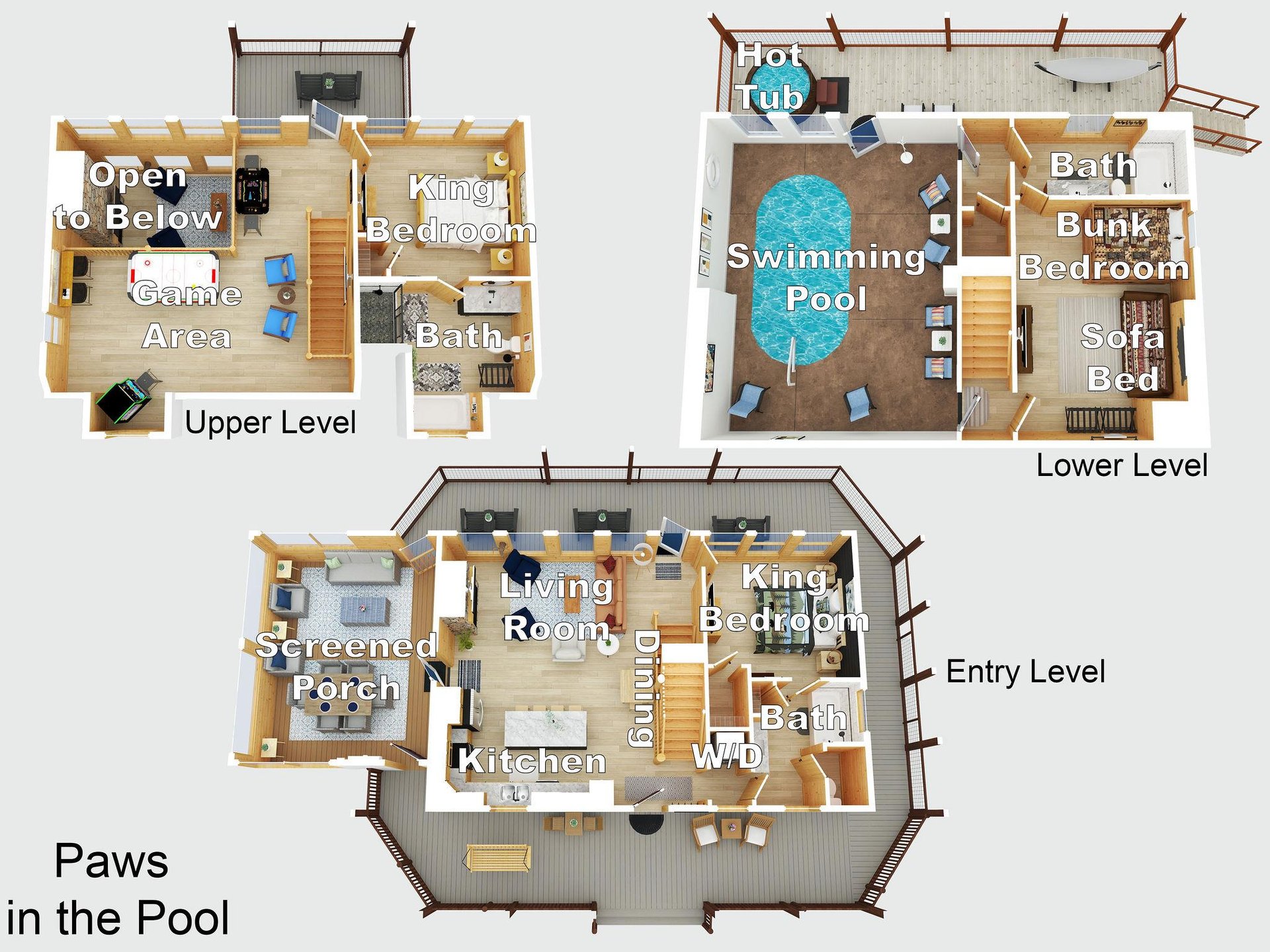 Paws In The Pool Floor Plan