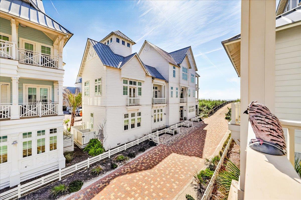 2nd Floor balcony view of boardwalk to the beach