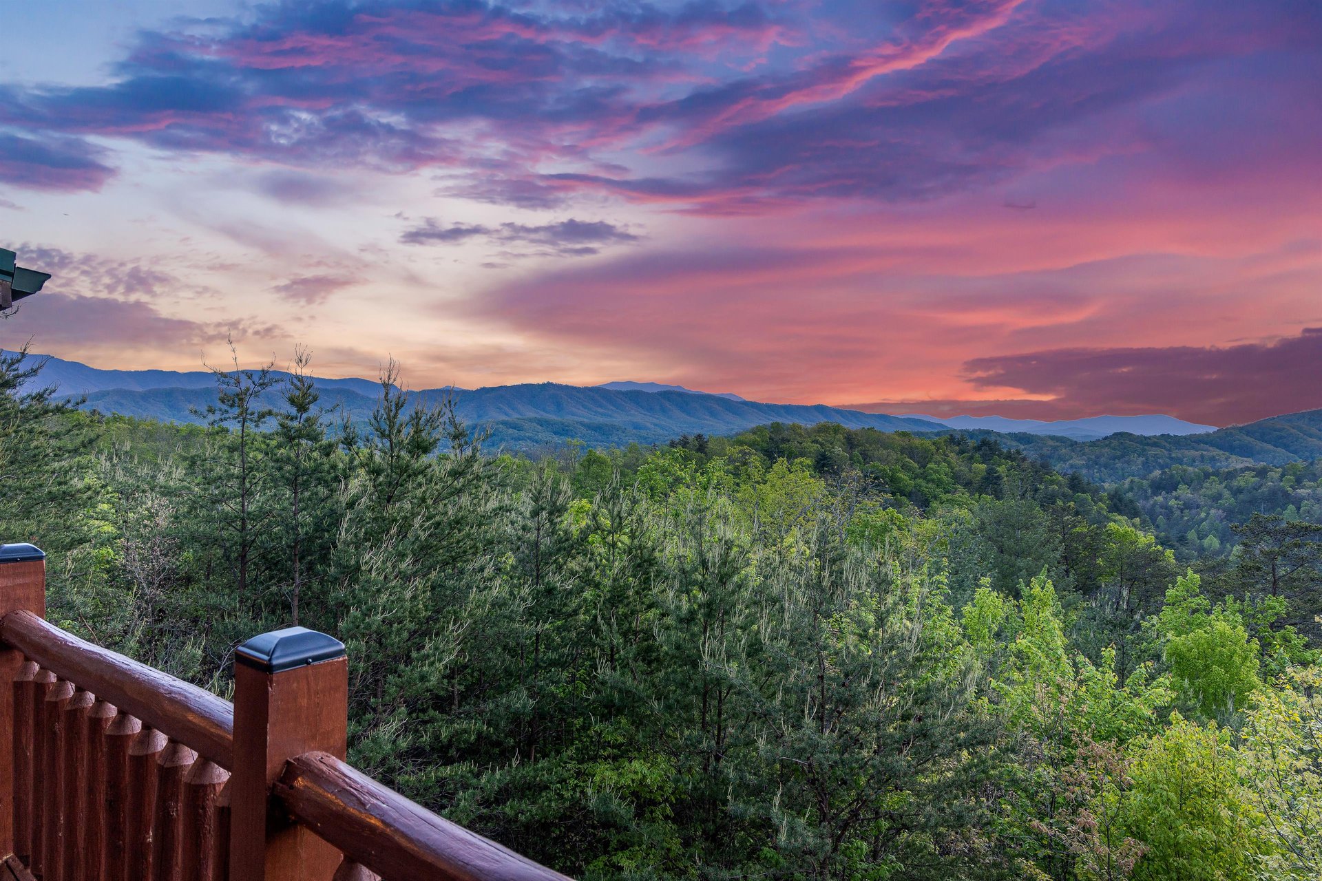 View from Mountain Bliss cabin