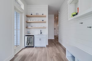 Mud Room with Wet Bar  Wine Cooler, 1st Floor