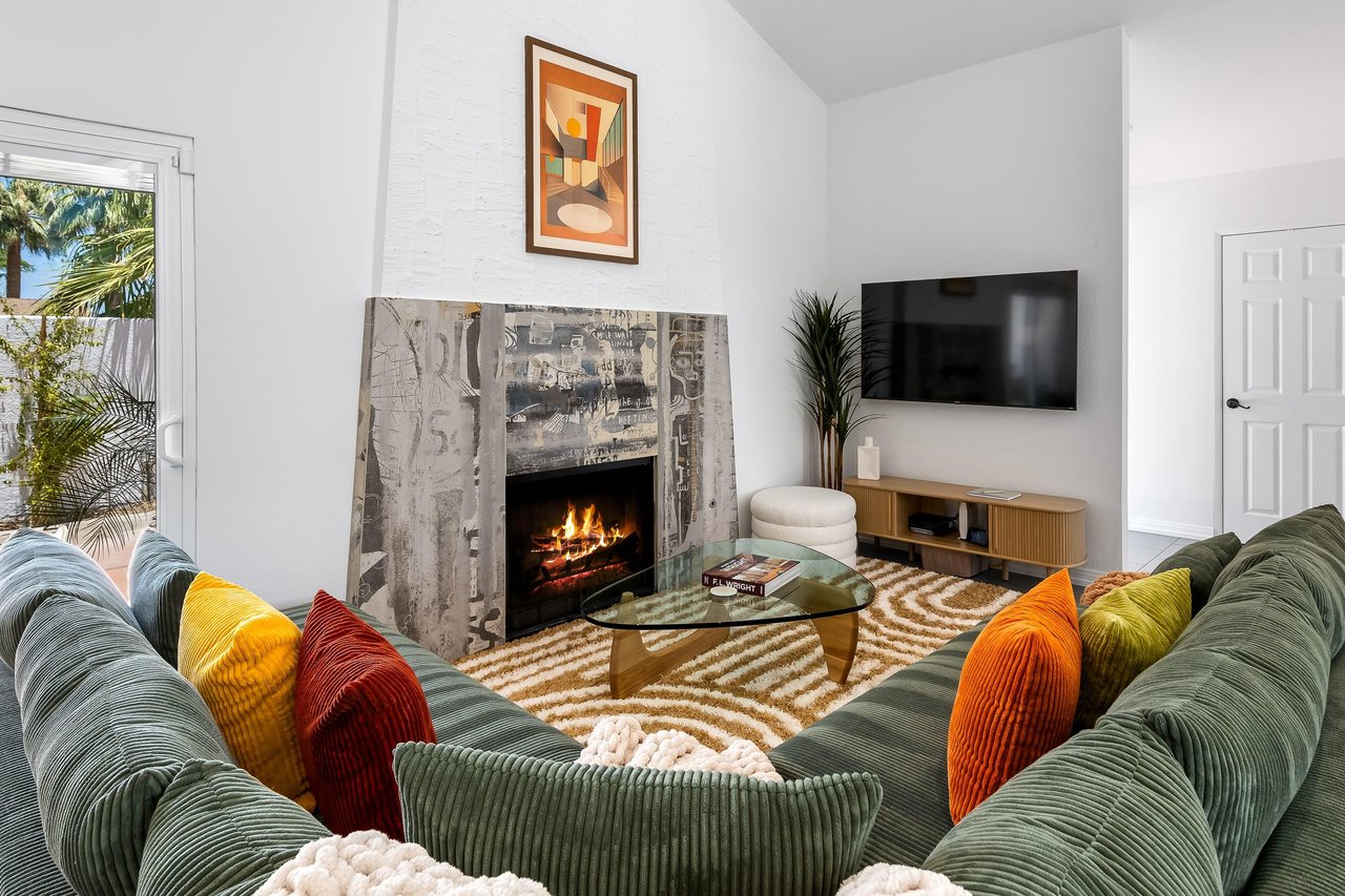 Cozy fireplace