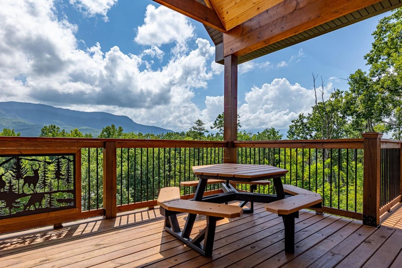 Deck picnic table