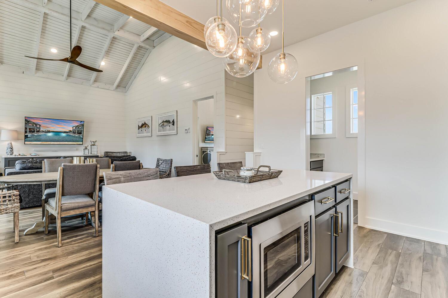 Kitchen and Bar Area