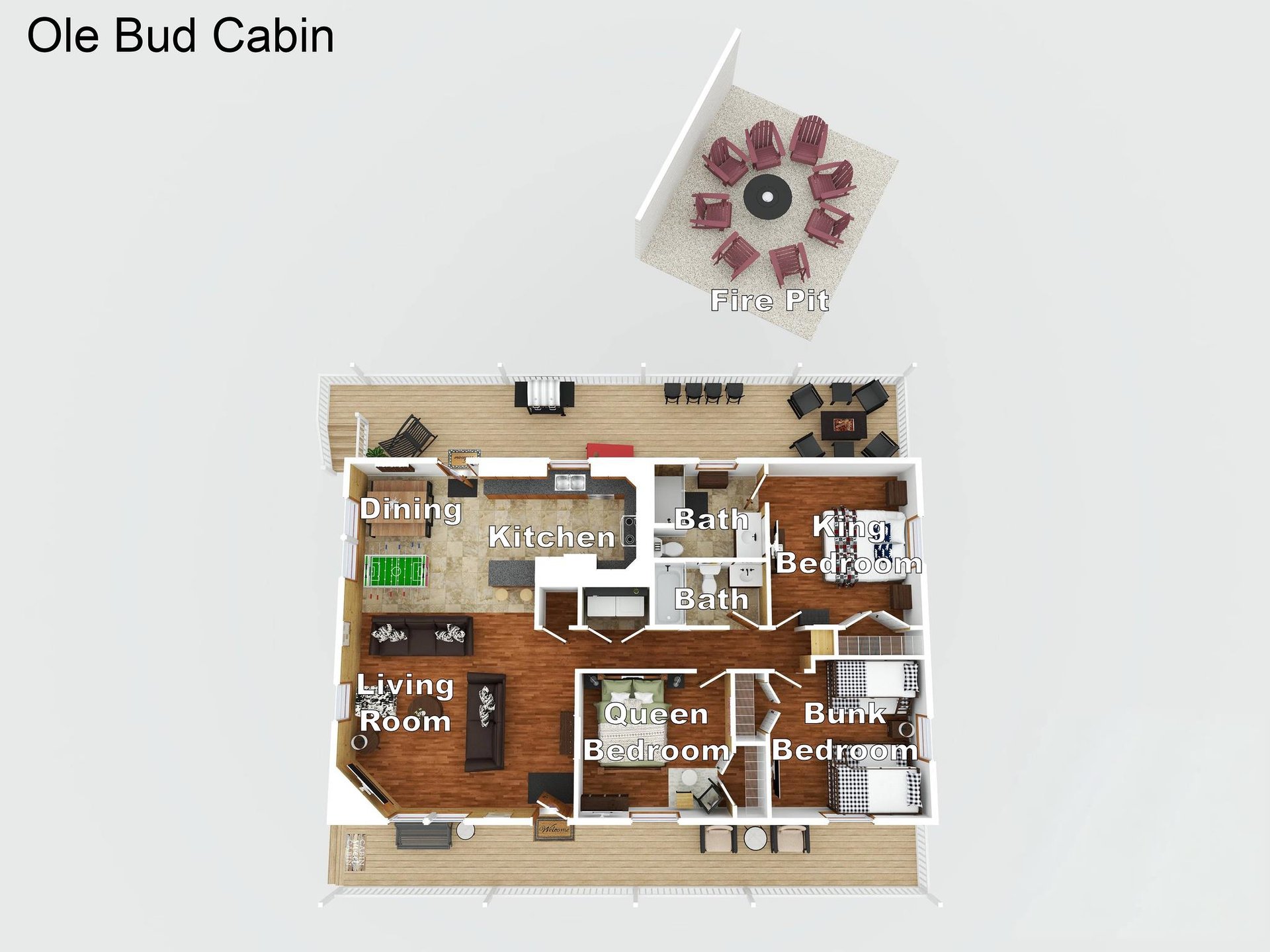 Ole Bud Cabin Floor Plan