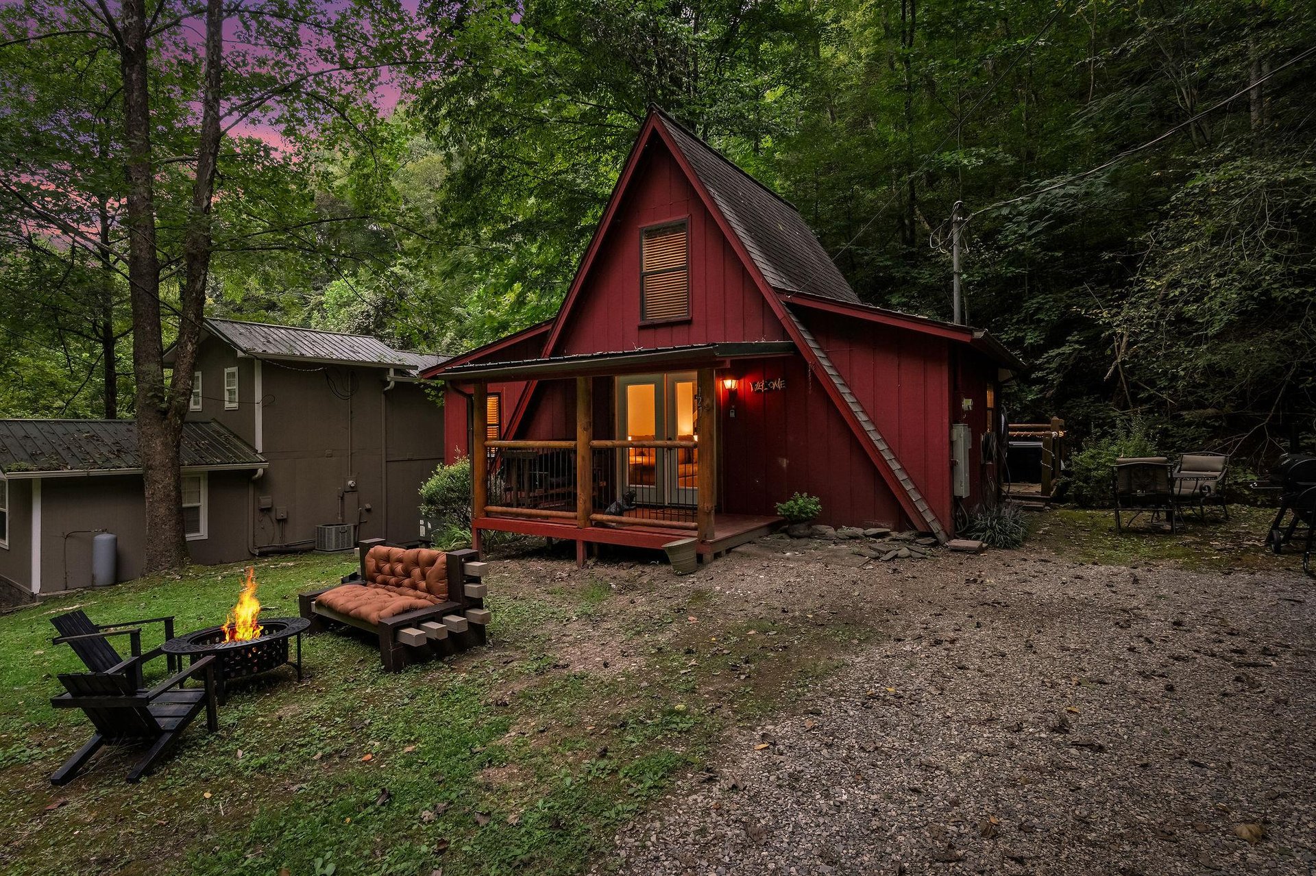 Front Entrance and Fire Pit