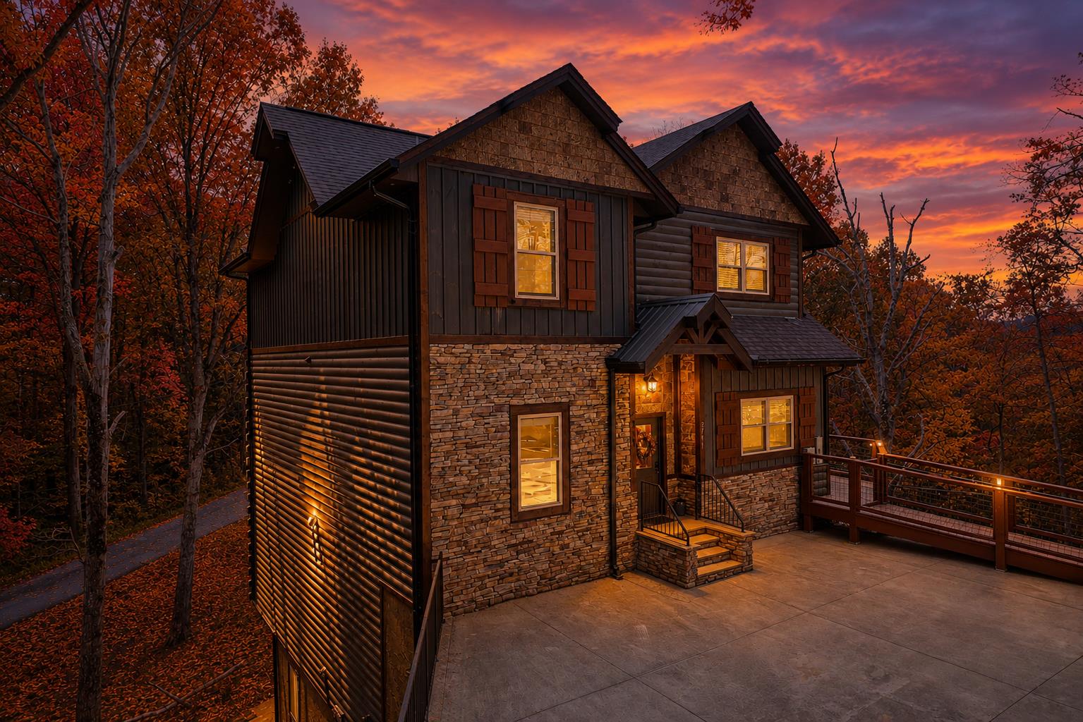 Exterior Shot Side of Property Autumn Season