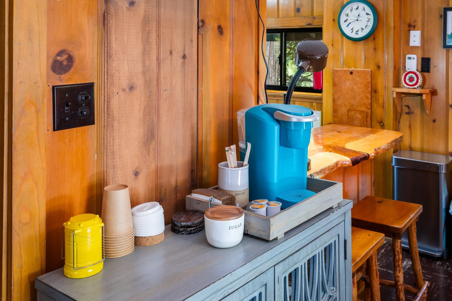 Coffee bar.
