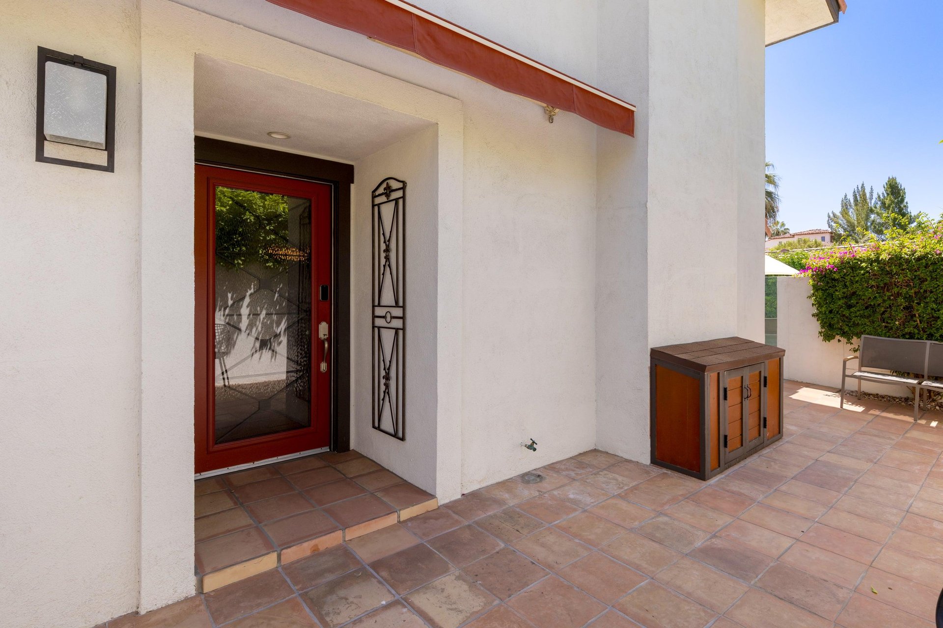 View of front door into the home.