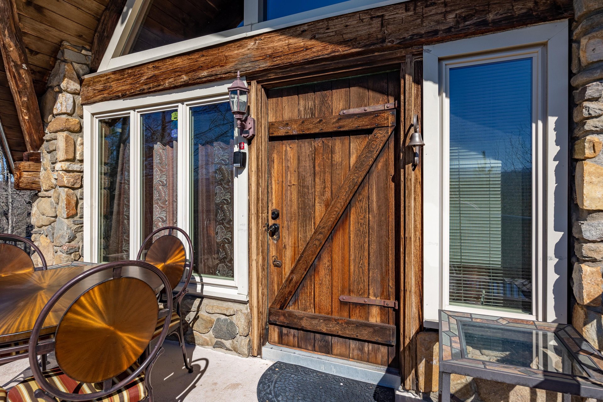 Outdoor seating at Ever After, a 1 bedroom cabin rental located in Gatlinburg