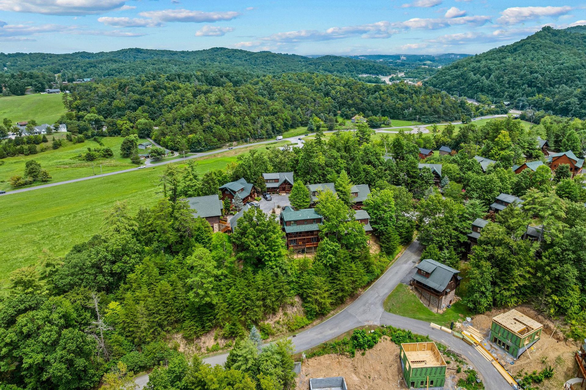 Aerial pictures around Loving Every Minute