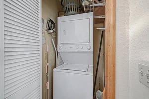 Your inunit washer and dryer keeps your clothes fresh throughout your stay, with cleaning supplies conveniently provided.