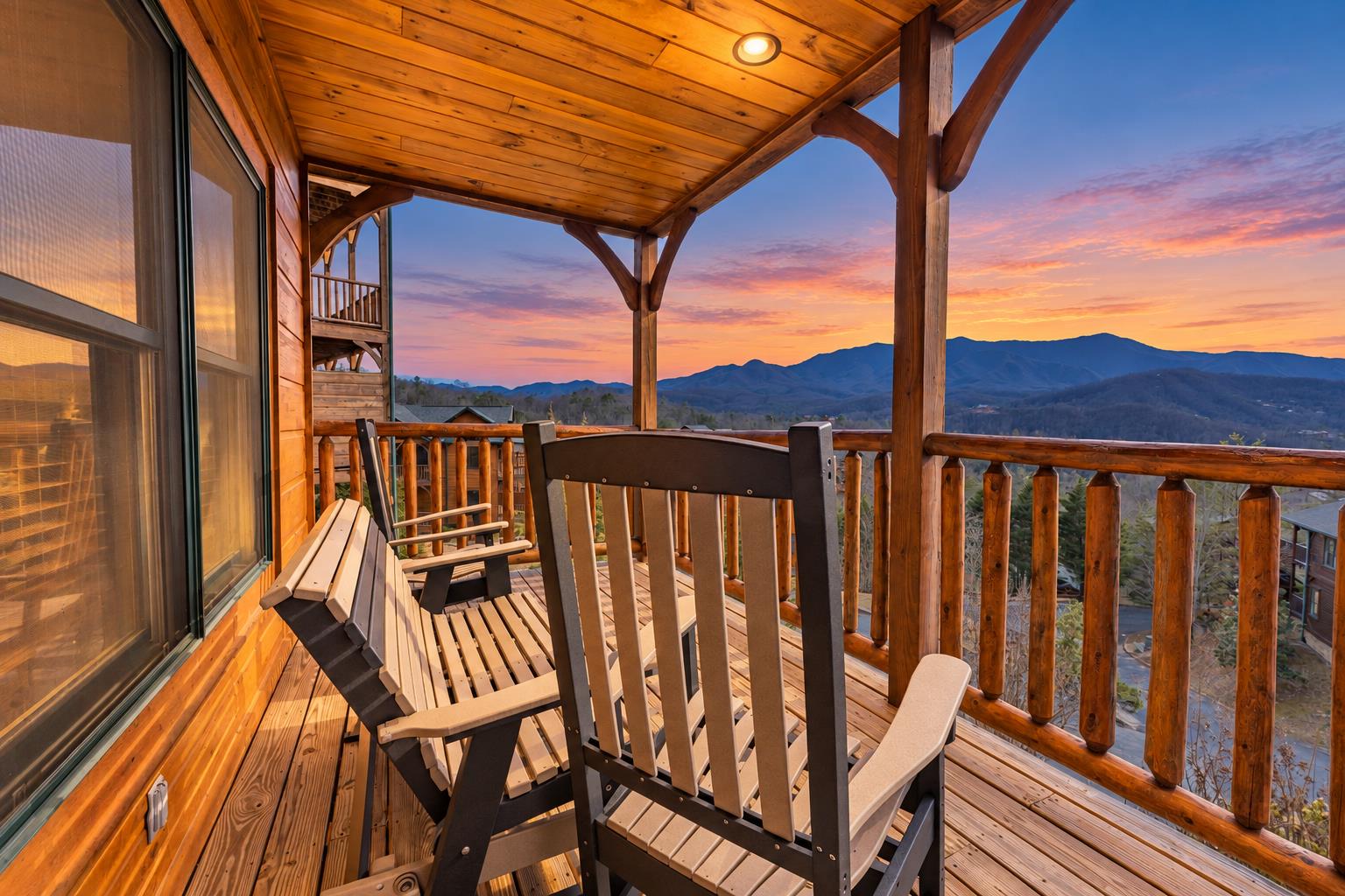 Rocking Chairs and View from Deck