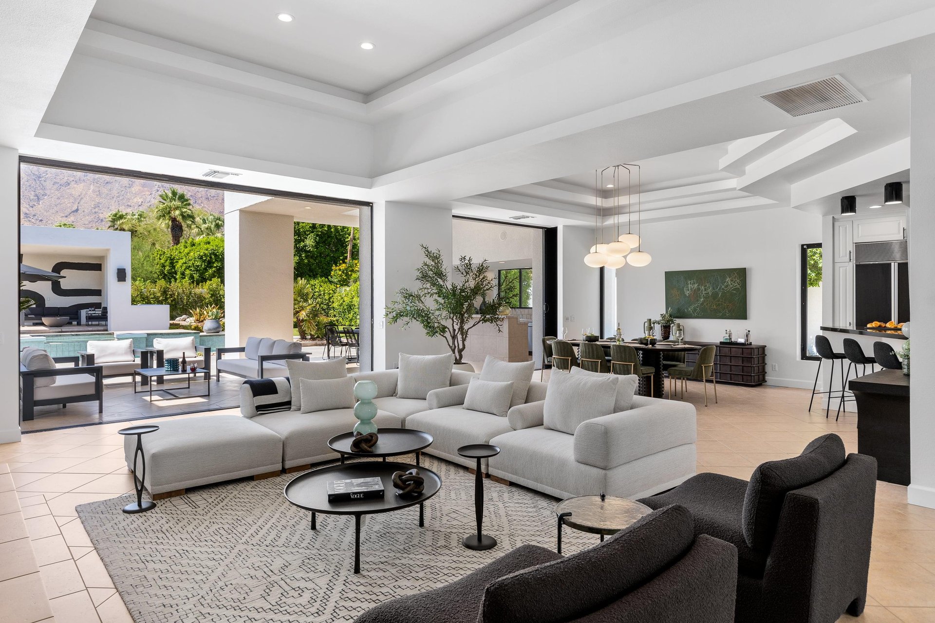 Large windows blur the lines between indoor and outdoor living