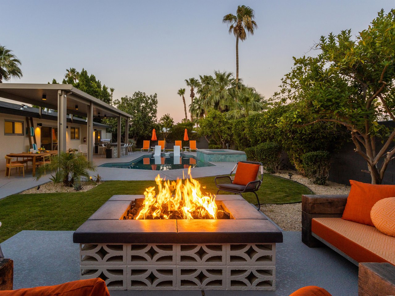 Firepit Lounge Area at Fab Four