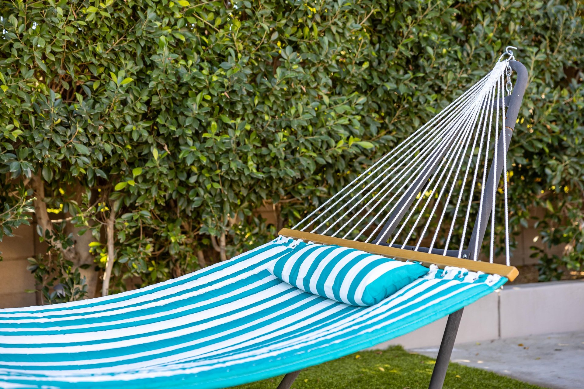 While away your afternoons napping in the hammock