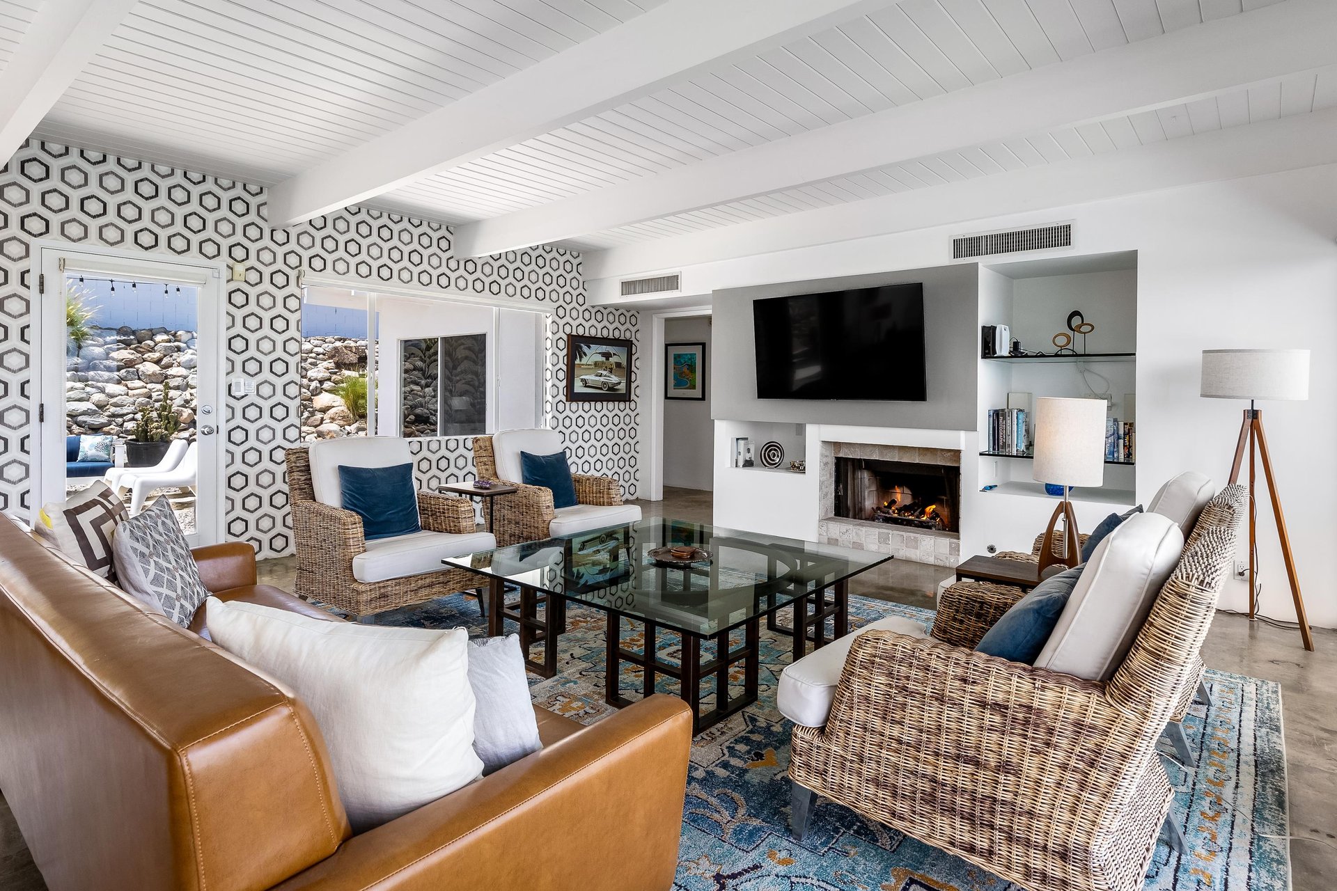 Lovely woodbeam ceilings