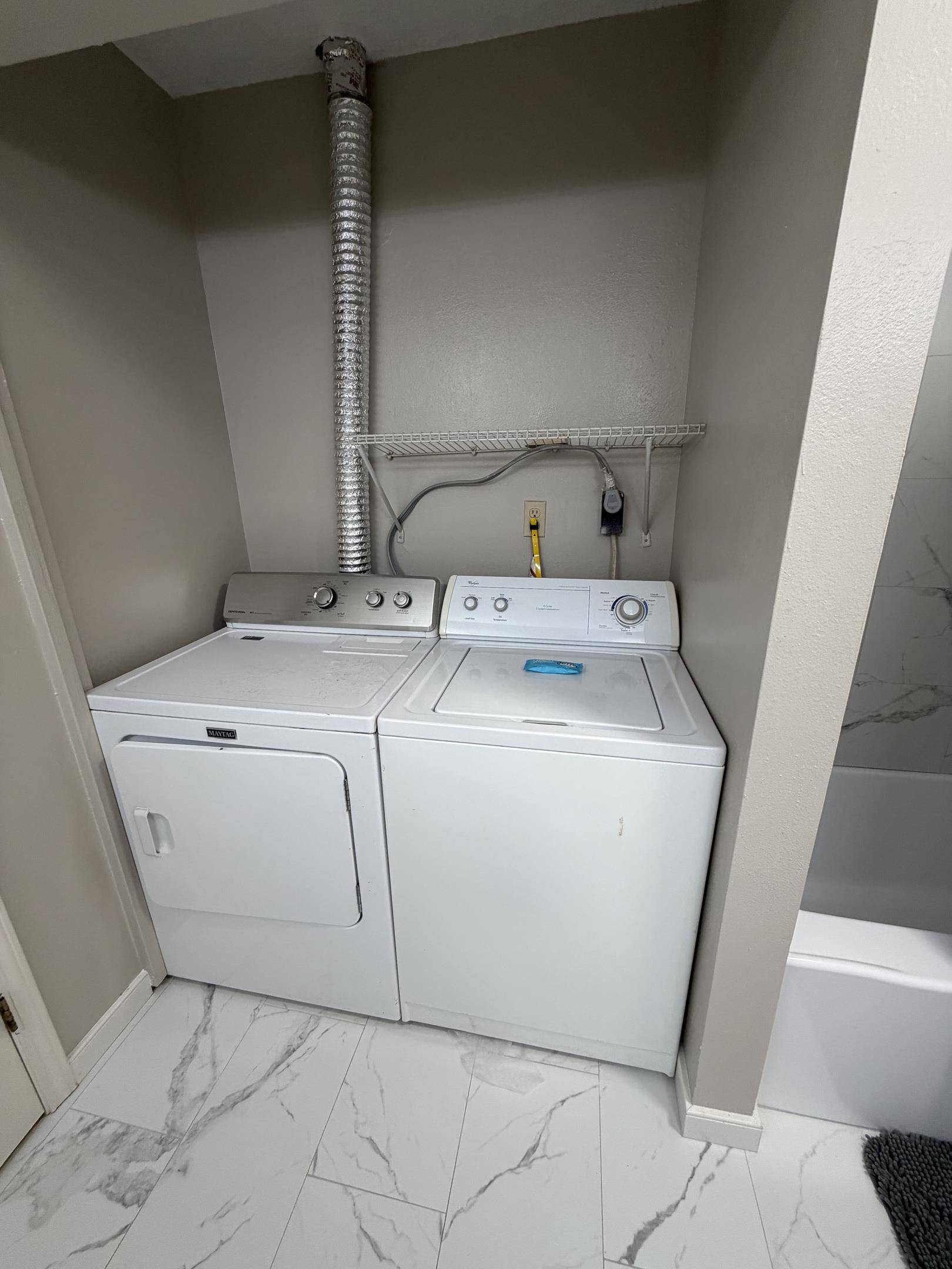 Laundry Area In Bathroom