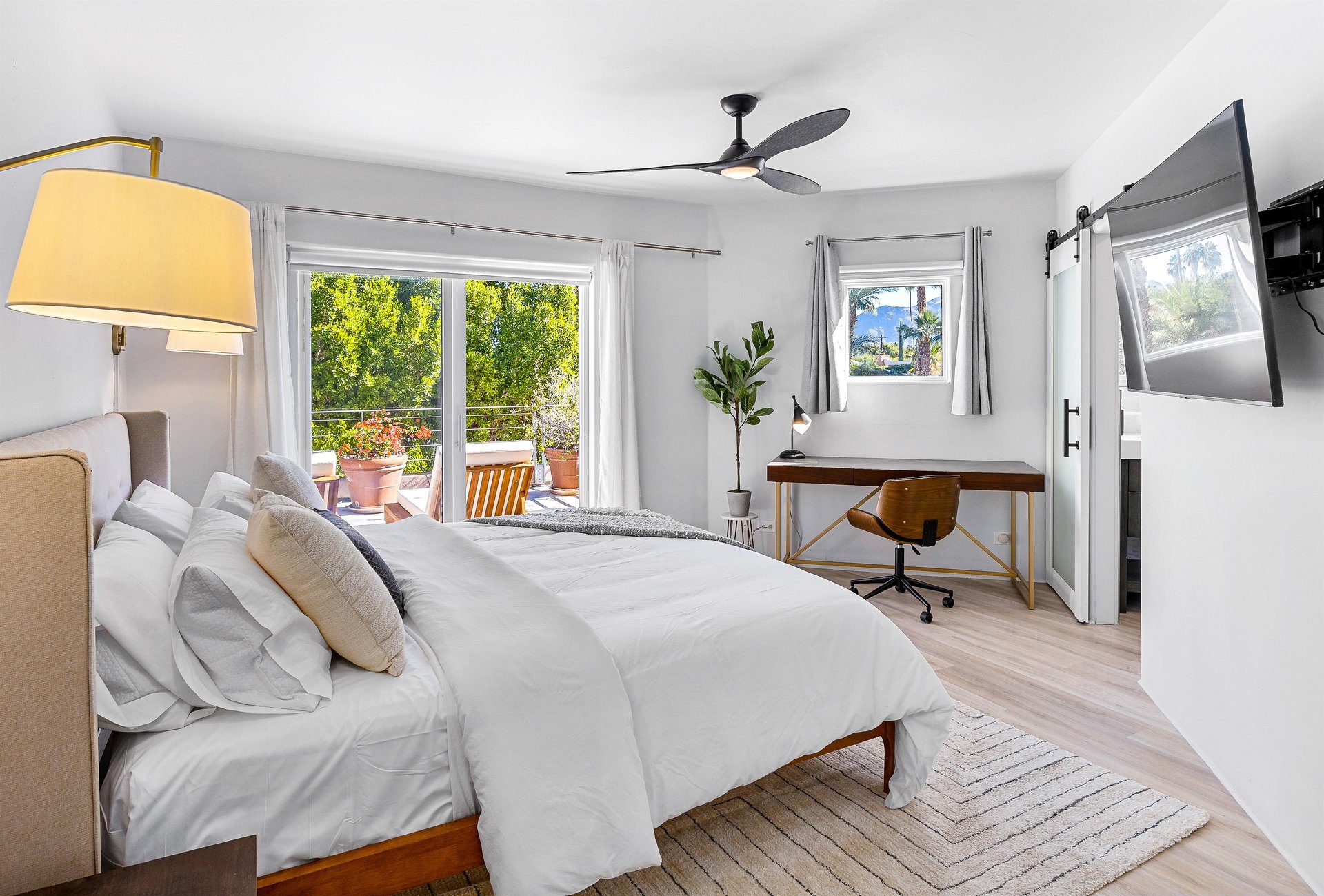 Spacious guest bedroom