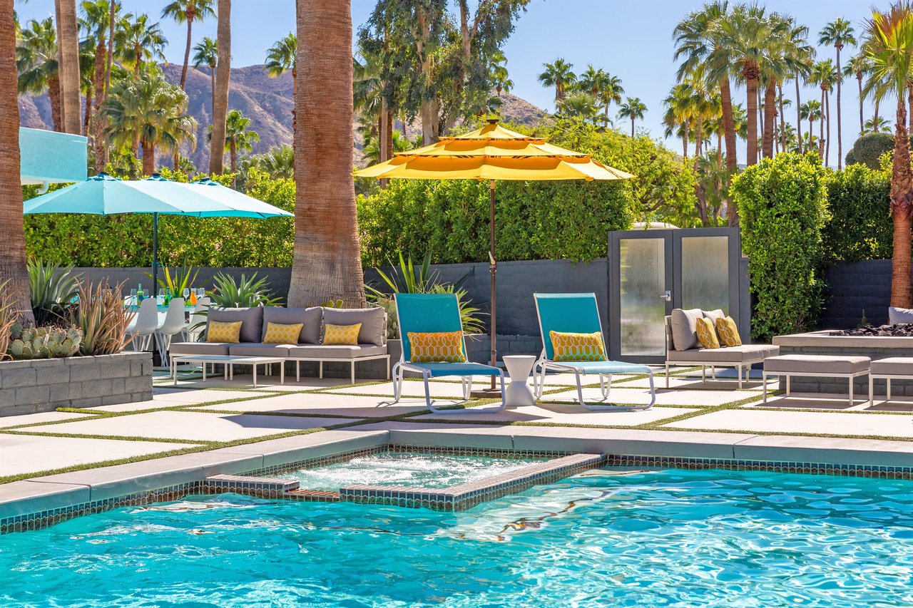 Enjoy a cocktail poolside