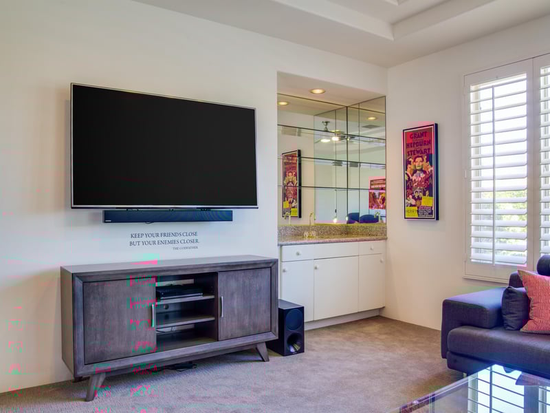 Flat screen TVs for relaxing movie nights