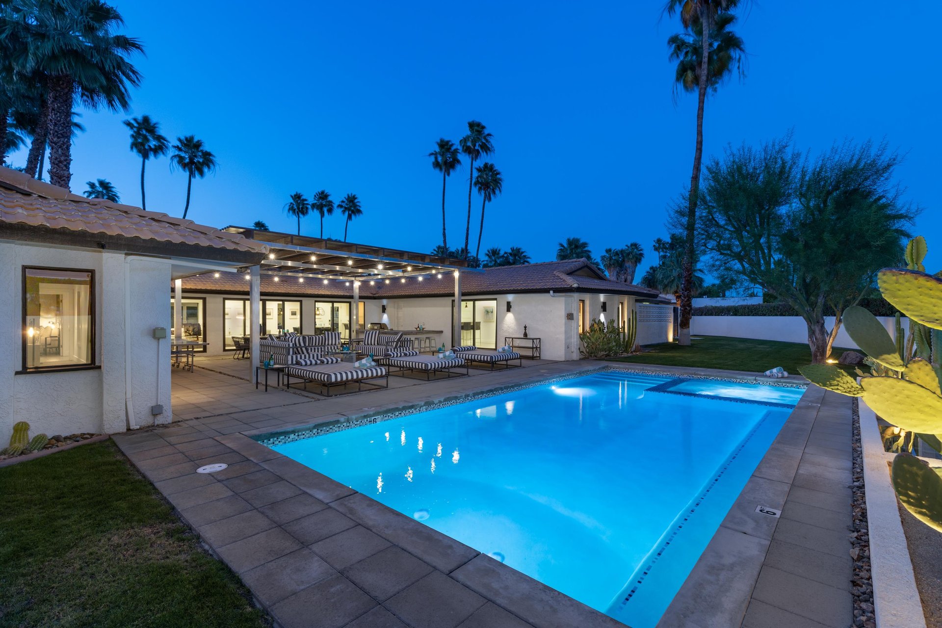 Private pool, spa, and outdoor entertaining area.