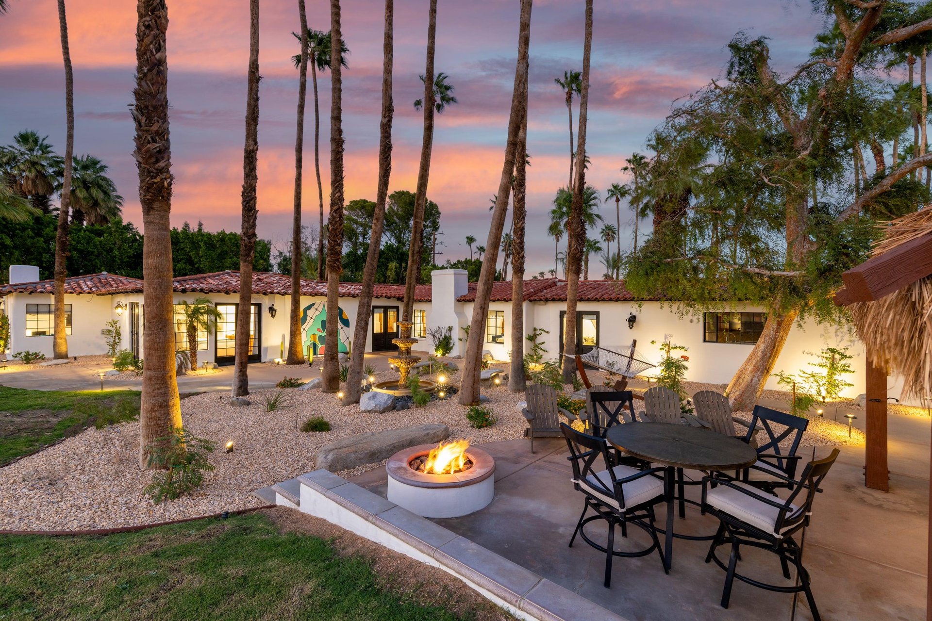 Gather around the firepit with friends and family