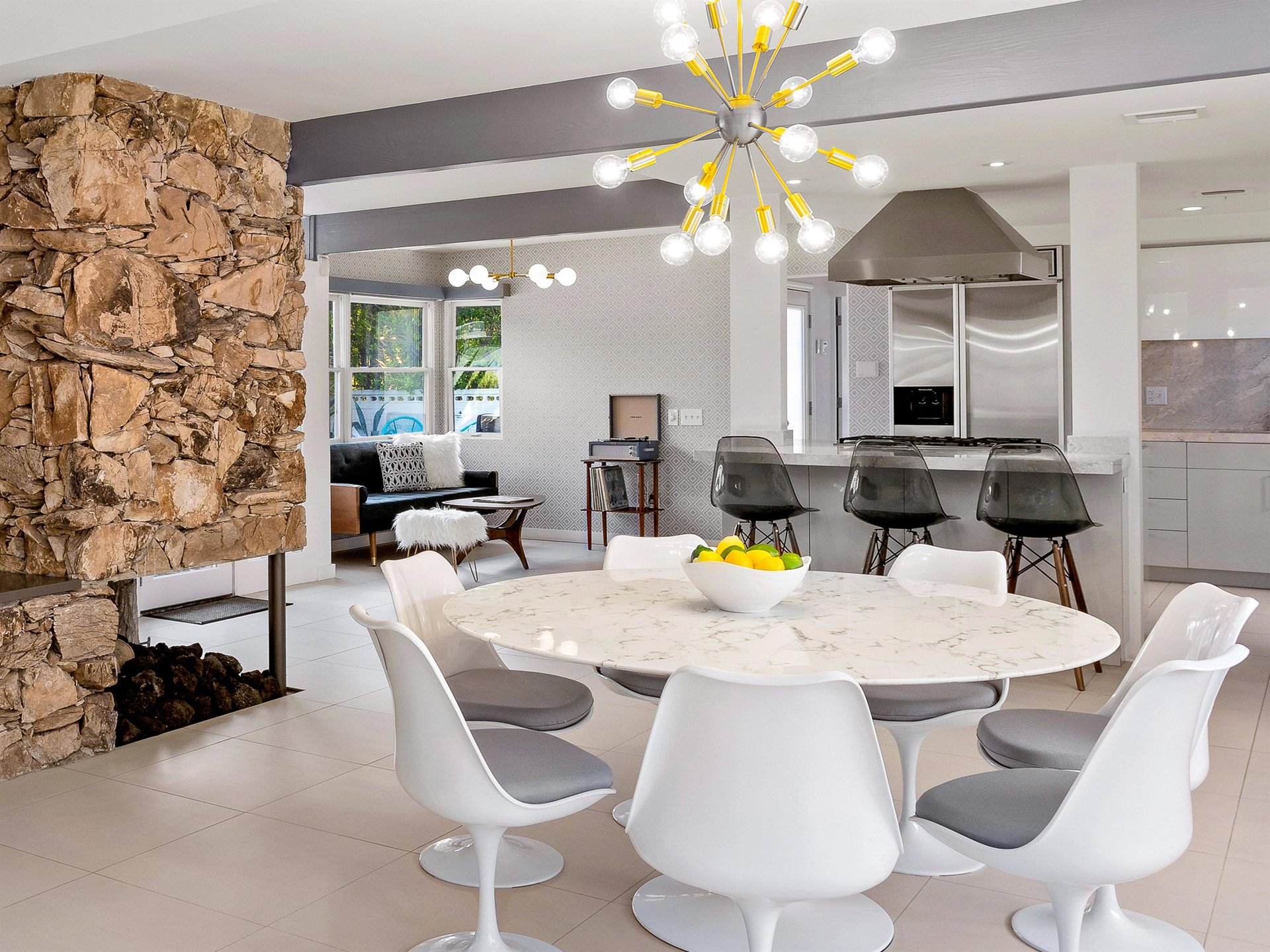 Bright dining area