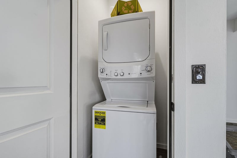 Your private washer and dryer combo keeps your clothes fresh throughout your stay, tucked conveniently in your own space.