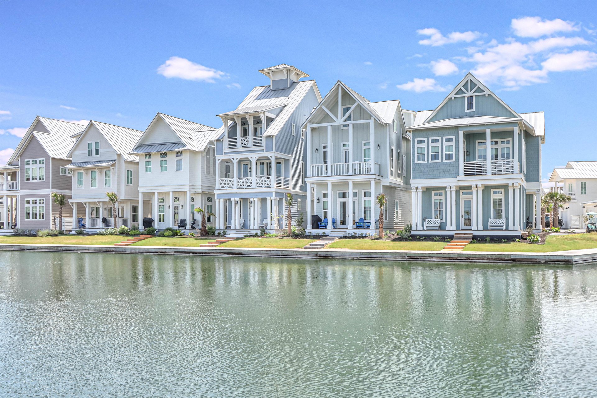 Sunset Cabana Across the Lake