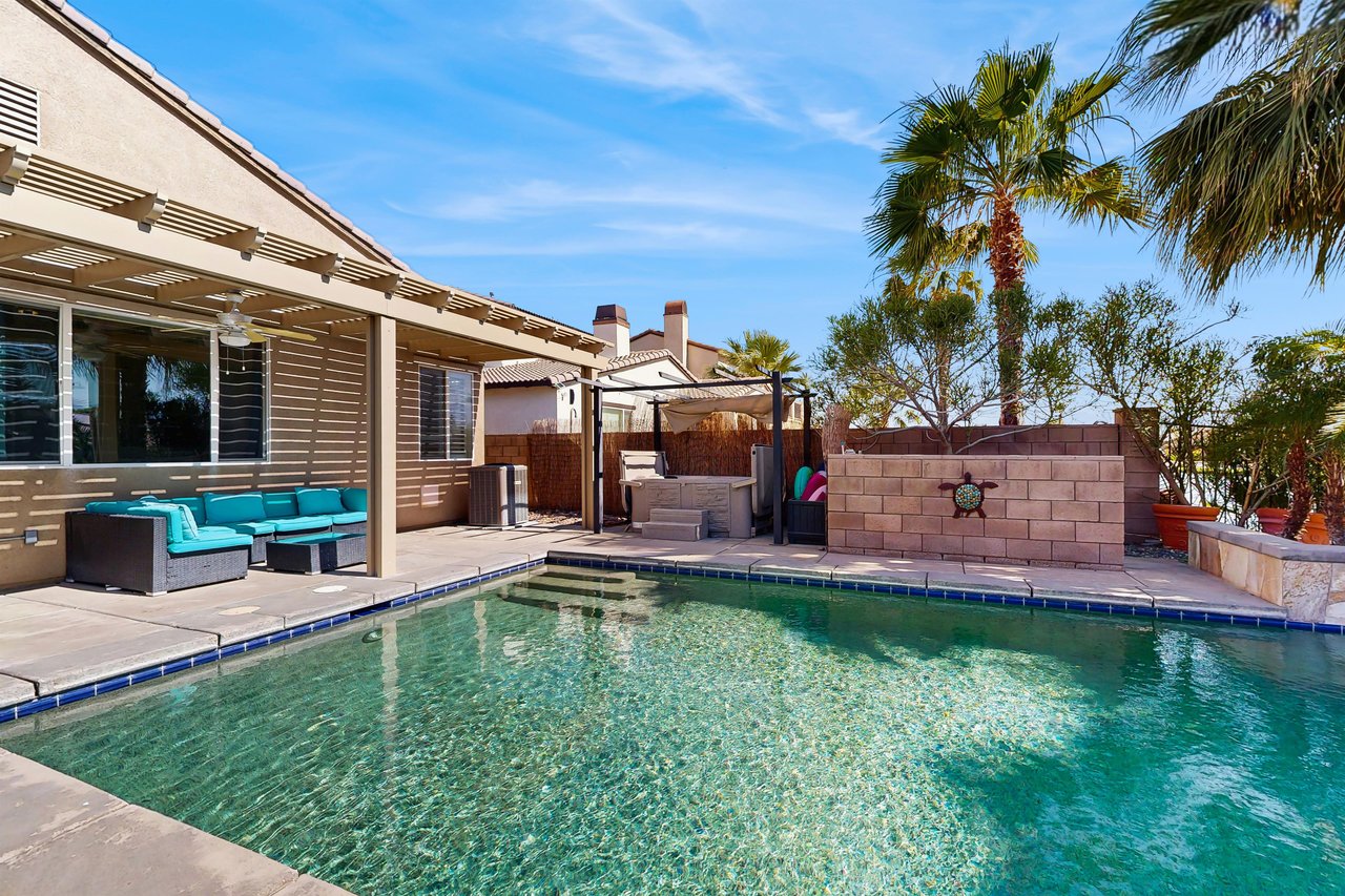 View of private hot tub and private pool.