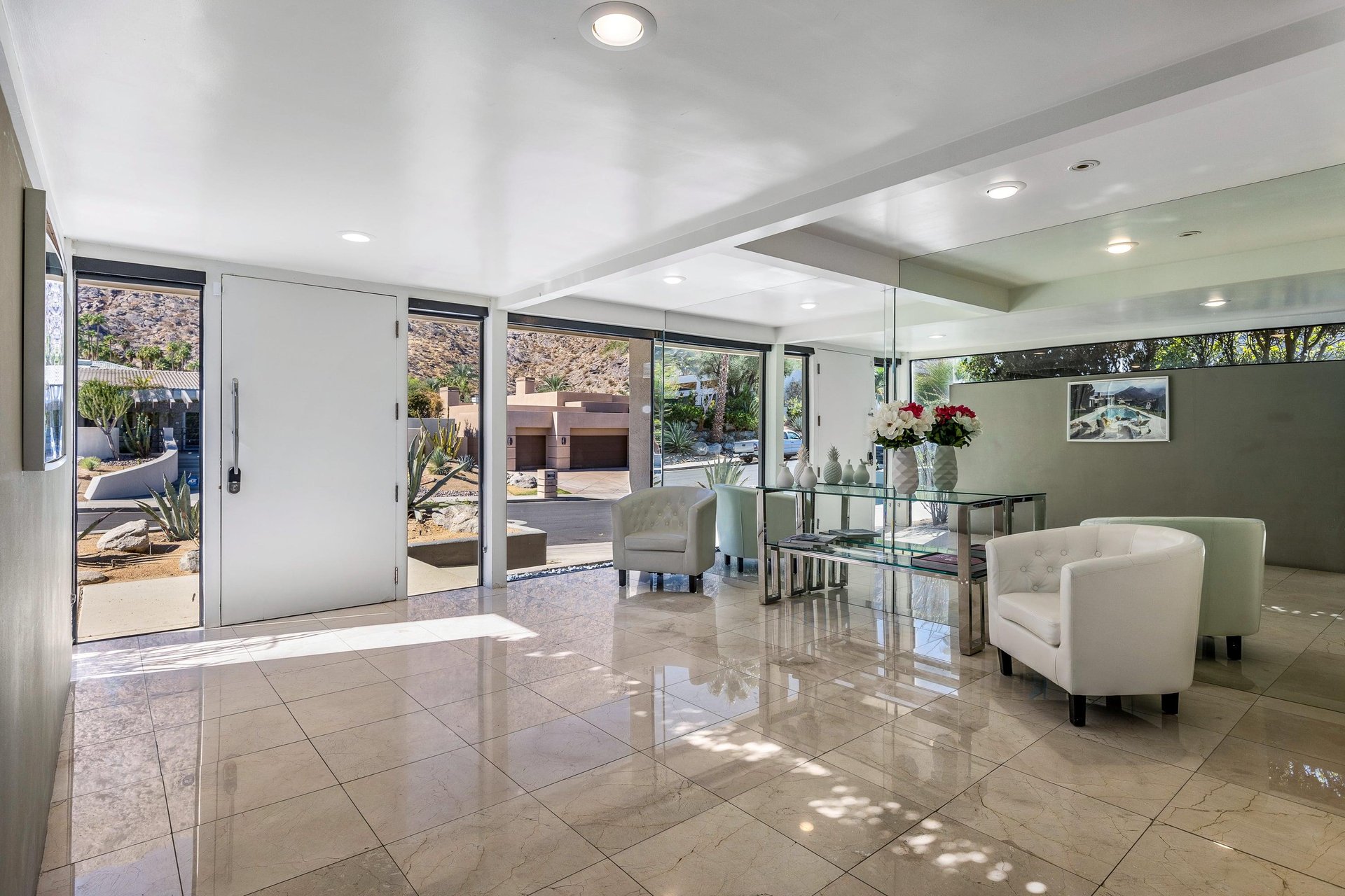 Mirrored foyer