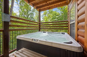 hot tub on lower level balcony