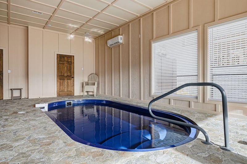 Your private indoor pool awaits with climate control and natural light, perfect for yearround relaxation.