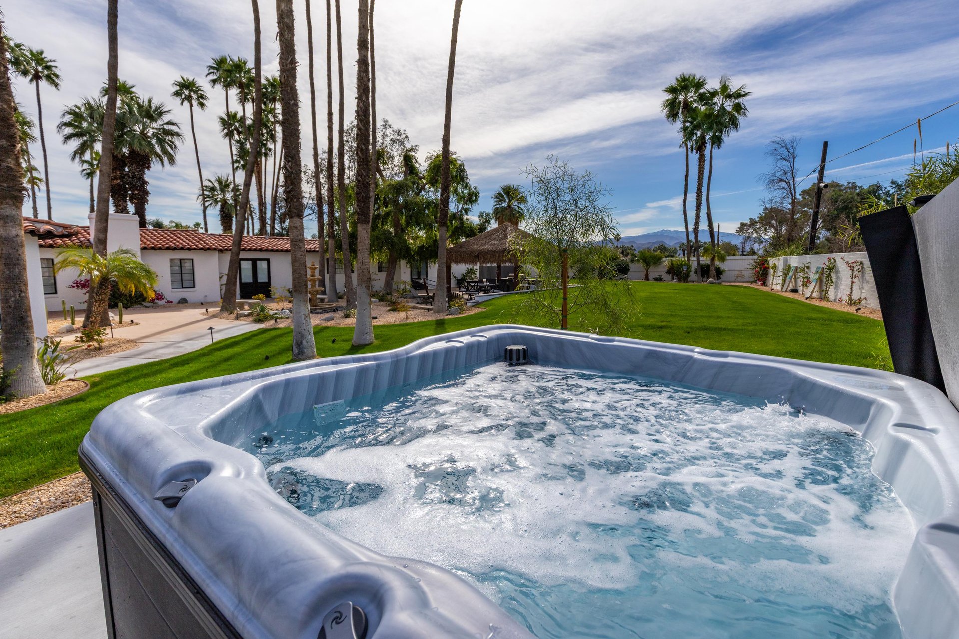Take a soak in the hot tub