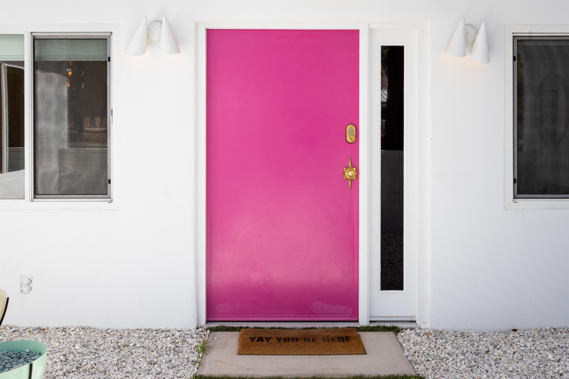 Pink Entrance Door