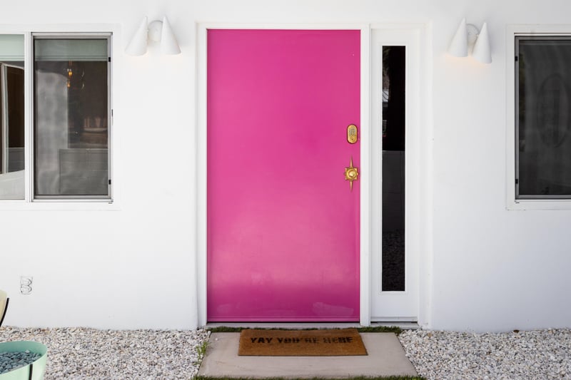 Pink Entrance Door